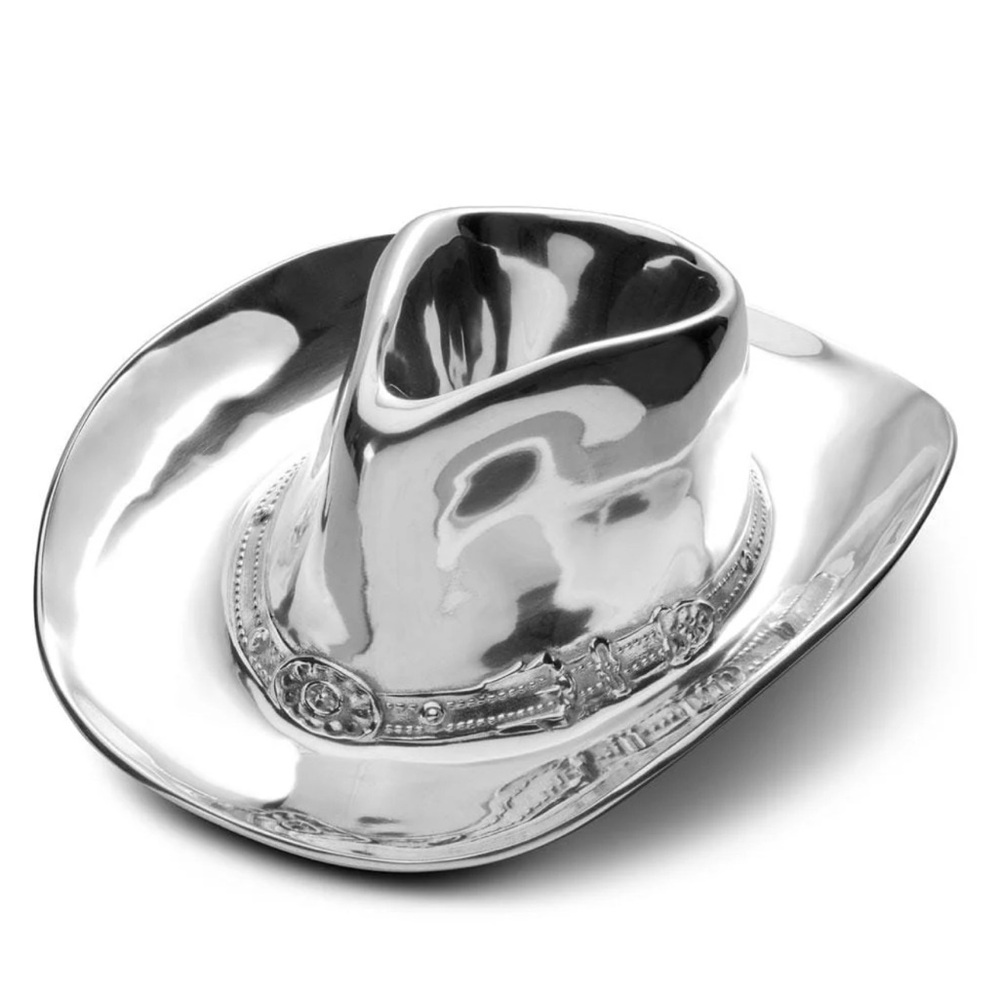 Wilton Armetale® Serveware COWBOY HAT CHIP & DIP Amazing Conversation Piece